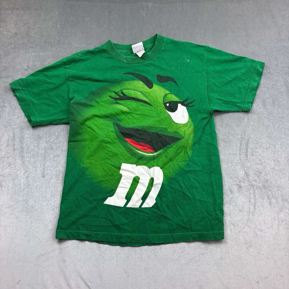 Vintage 2011 Green M&M's Candy T-Shirt Michelle Mars Men's Size Medium